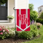 Houston Cougars Garden Flag Custom Chevron Stripes Red Best Selling