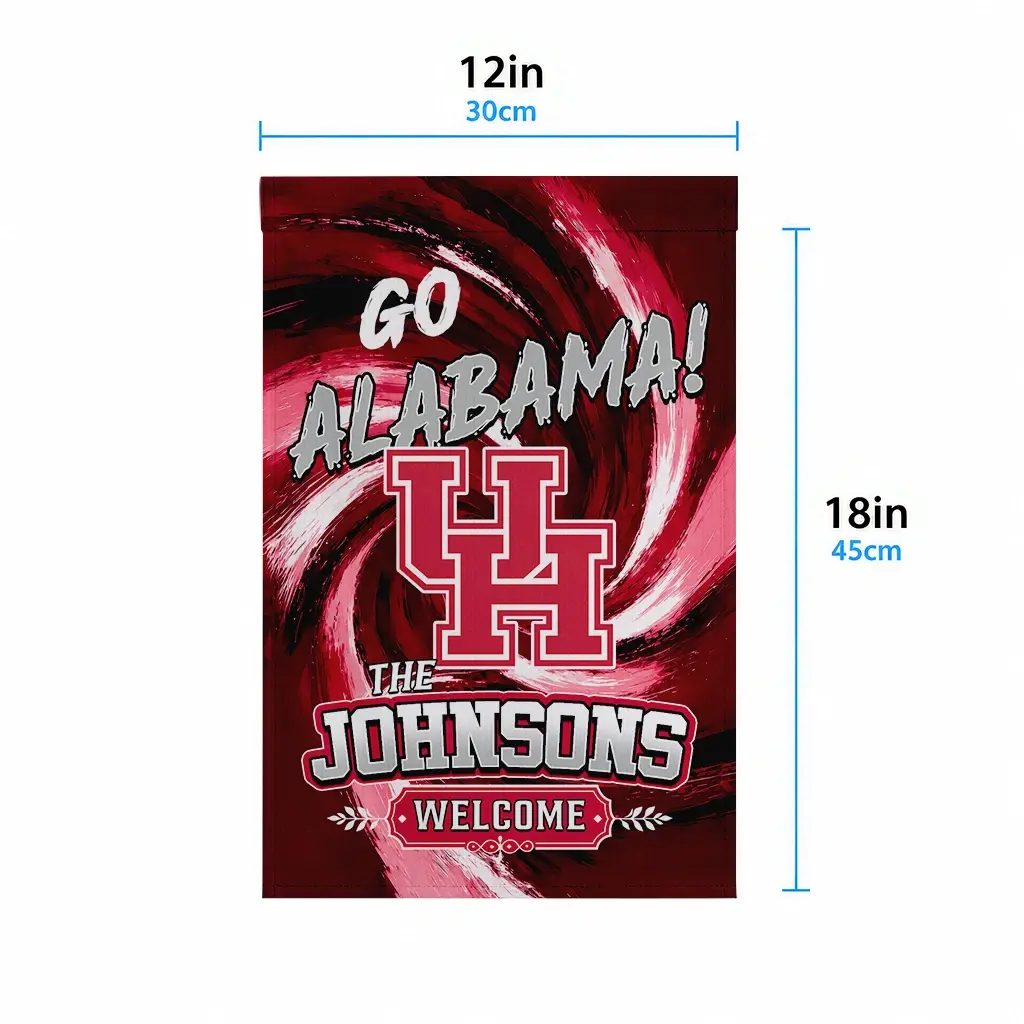 Houston Cougars Garden Flag Customized Swirl Vortex Red High Quality Houston Cougars Garden Flag Customized Swirl Vortex Red High Quality