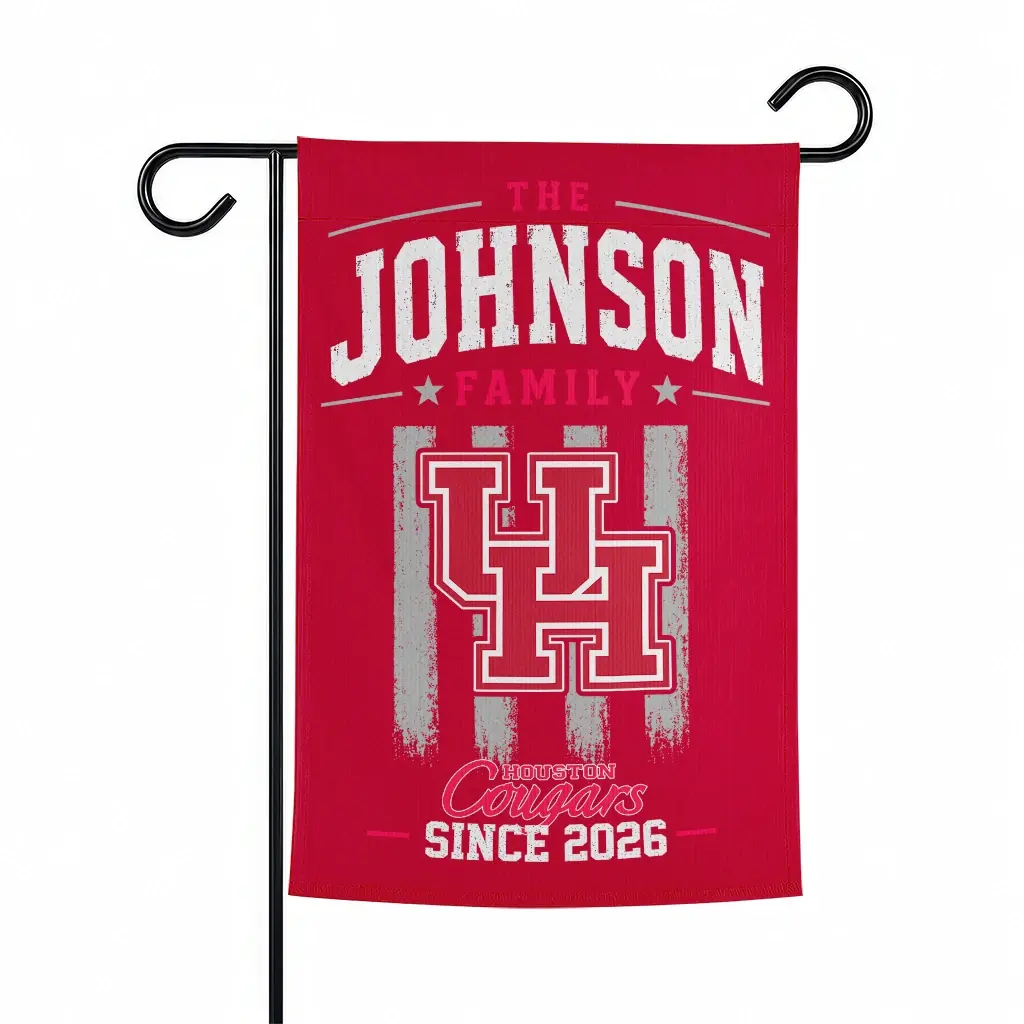 Houston Cougars Garden Flag Personalized Distressed Stripes Red Best Selling Houston Cougars Garden Flag Personalized Distressed Stripes Red Best Selling
