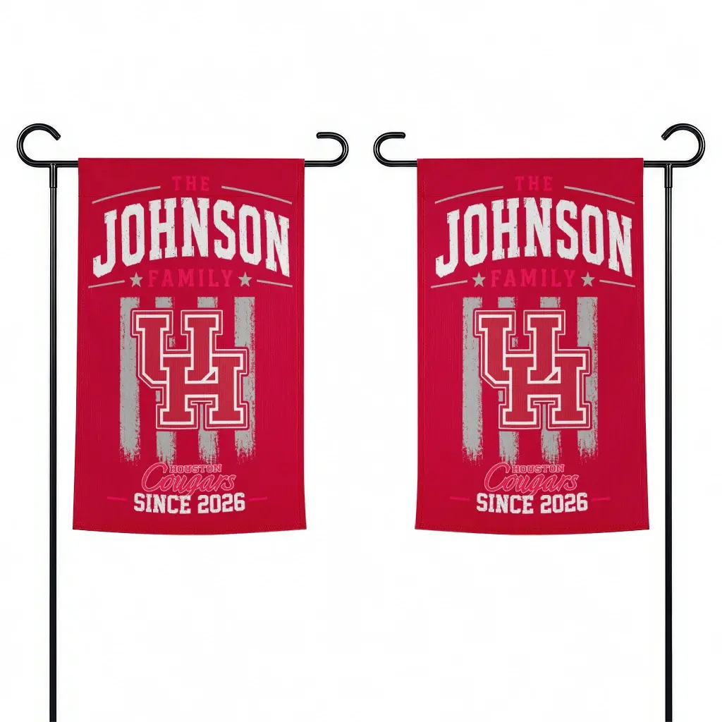 Houston Cougars Garden Flag Personalized Distressed Stripes Red Fashion Forward Houston Cougars Garden Flag Personalized Distressed Stripes Red Fashion Forward