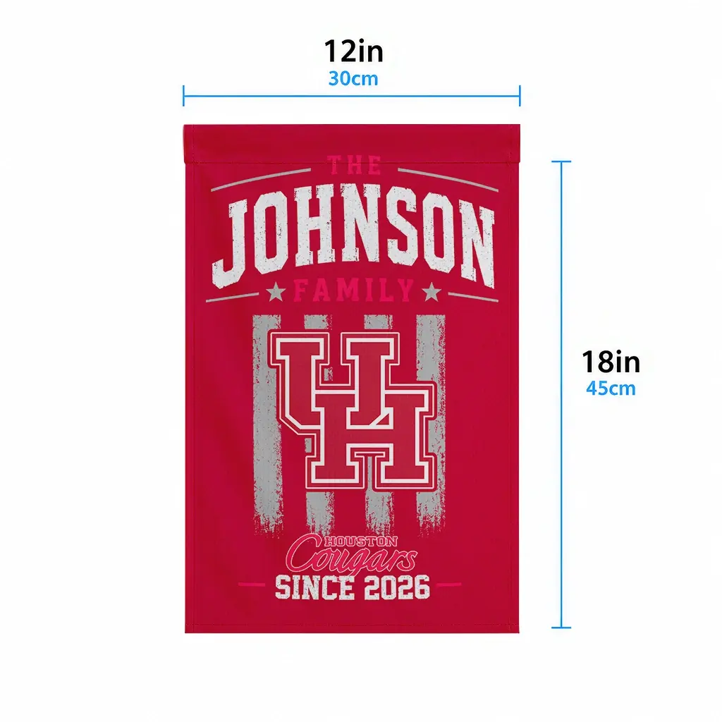Houston Cougars Garden Flag Personalized Distressed Stripes Red High Quality Houston Cougars Garden Flag Personalized Distressed Stripes Red High Quality
