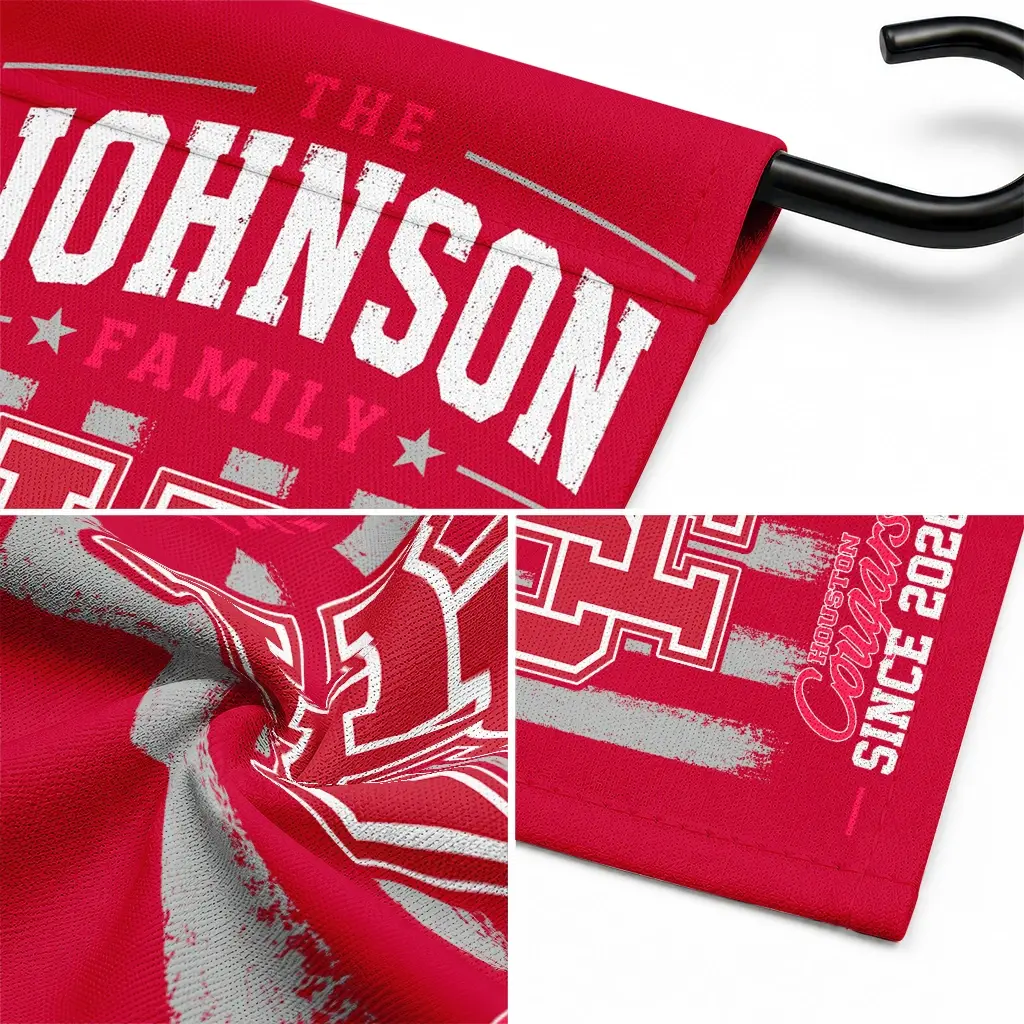 Houston Cougars Garden Flag Personalized Distressed Stripes Red Latest Model Houston Cougars Garden Flag Personalized Distressed Stripes Red Latest Model
