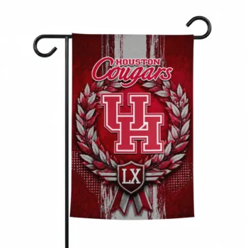 Houston Cougars Garden Flag Personalized Laurel Wreath Red Best Selling