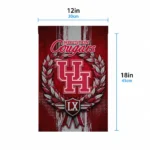 Houston Cougars Garden Flag Personalized Laurel Wreath Red Best Selling