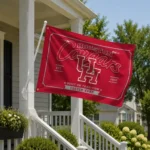 Houston Cougars House Flag Custom Ornate Border Red Best Selling