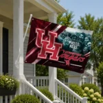 Houston Cougars House Flag Customized Diagonal Stripes Red Best Selling