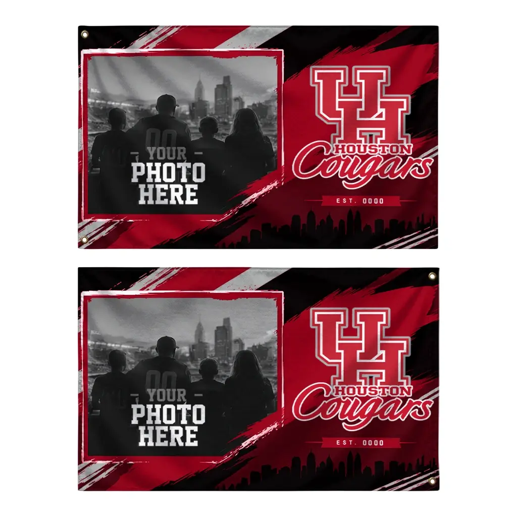 Houston Cougars House Flag Personalized Framed Photo Red Black Fashion Forward Houston Cougars House Flag Personalized Framed Photo Red Black Fashion Forward