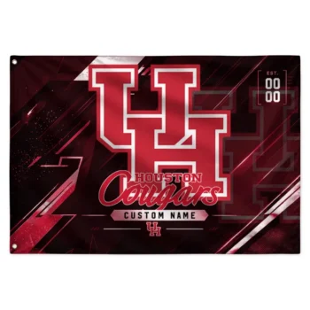 Houston Cougars House Flag Personalized Speed Slashes Red Best Selling