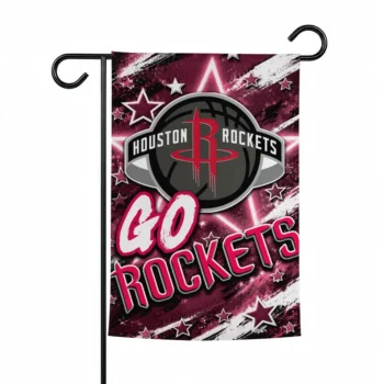 Houston Rockets Garden Flag Custom Glowing Star Red Best Selling