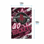 Houston Rockets Garden Flag Custom Glowing Star Red Best Selling