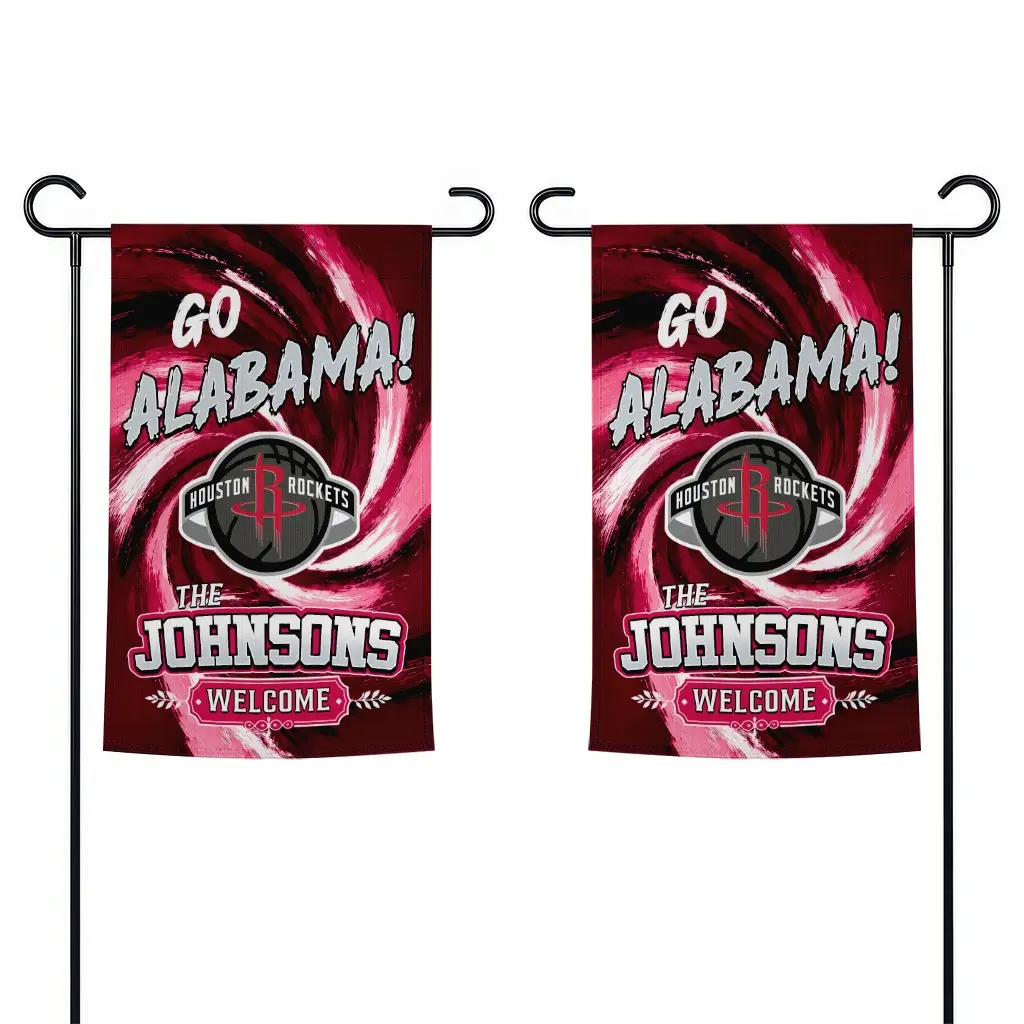 Houston Rockets Garden Flag Custom Swirl Vortex Red Fashion Forward Houston Rockets Garden Flag Custom Swirl Vortex Red Fashion Forward