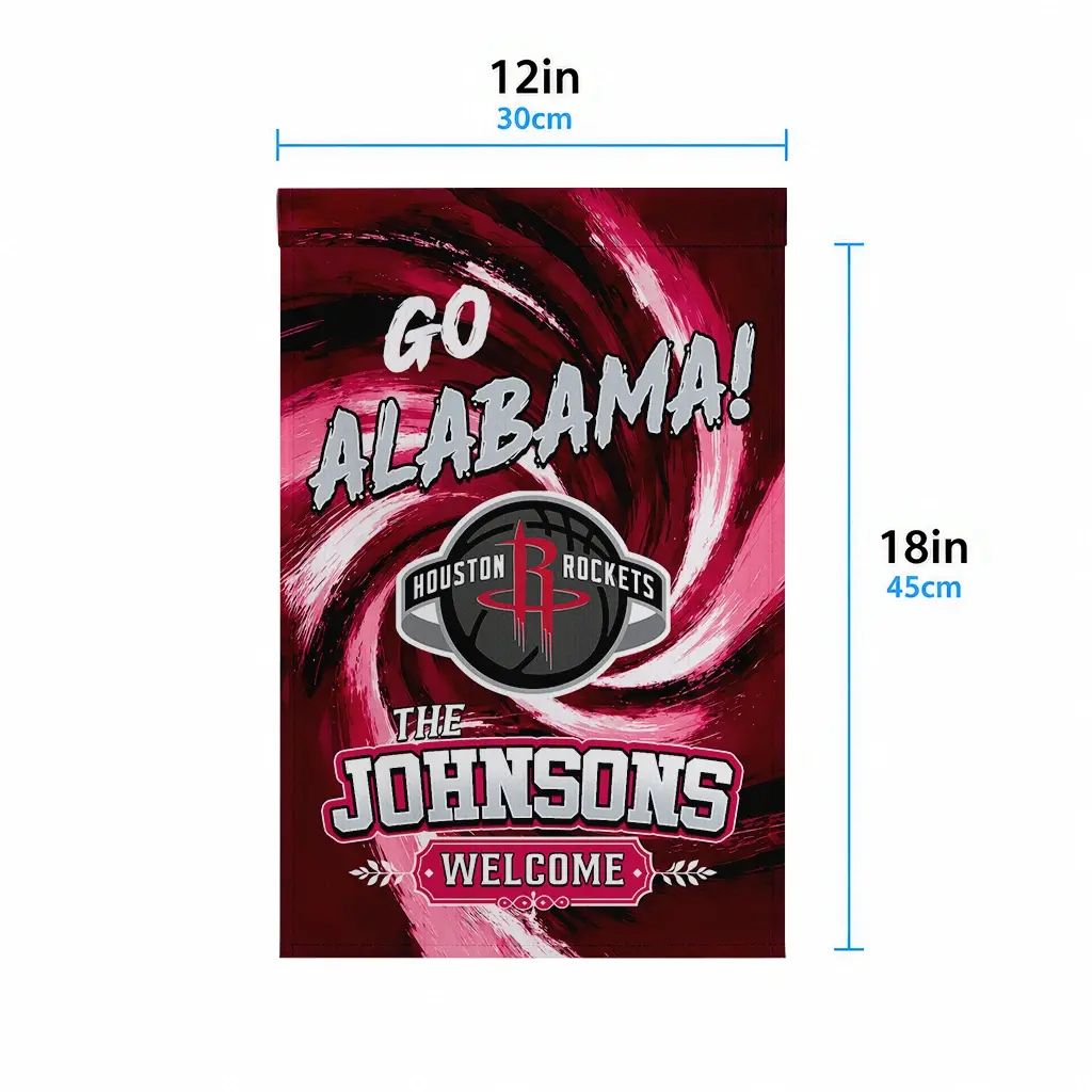 Houston Rockets Garden Flag Custom Swirl Vortex Red High Quality Houston Rockets Garden Flag Custom Swirl Vortex Red High Quality
