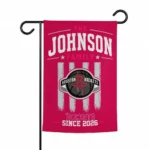Houston Rockets Garden Flag Customized Distressed Stripes Red Best Selling