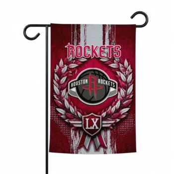 Houston Rockets Garden Flag Customized Laurel Wreath Red Best Selling