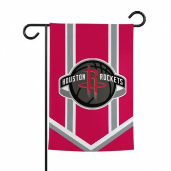 Houston Rockets Garden Flag Personalized Chevron Stripes Red Best Selling