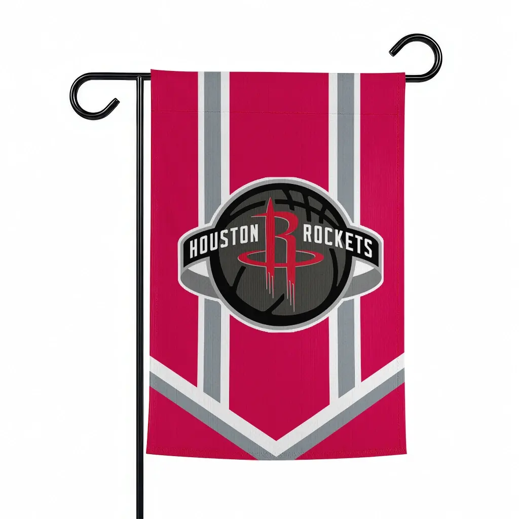 Houston Rockets Garden Flag Personalized Chevron Stripes Red Best Selling Houston Rockets Garden Flag Personalized Chevron Stripes Red Best Selling