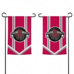 Houston Rockets Garden Flag Personalized Chevron Stripes Red Best Selling