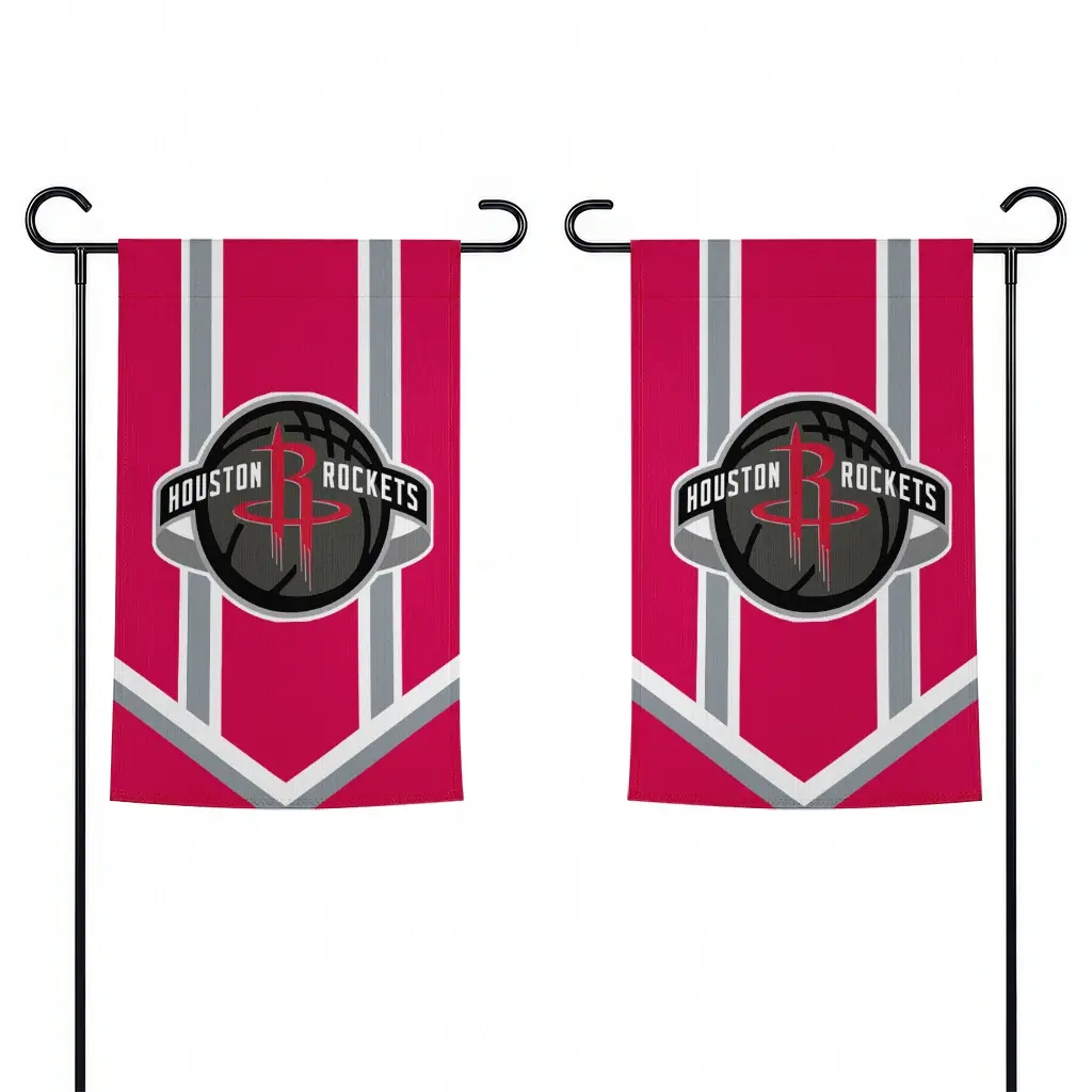 Houston Rockets Garden Flag Personalized Chevron Stripes Red Fashion Forward Houston Rockets Garden Flag Personalized Chevron Stripes Red Fashion Forward