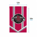 Houston Rockets Garden Flag Personalized Chevron Stripes Red Best Selling