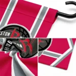 Houston Rockets Garden Flag Personalized Chevron Stripes Red Best Selling