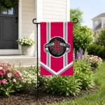 Houston Rockets Garden Flag Personalized Chevron Stripes Red Best Selling