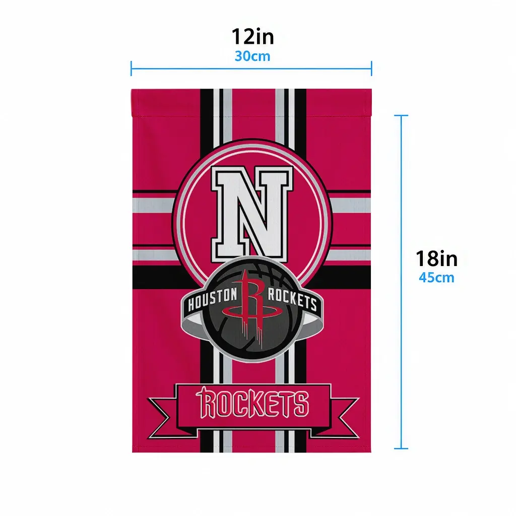 Houston Rockets Garden Flag Personalized Circle Medallion Red High Quality Houston Rockets Garden Flag Personalized Circle Medallion Red High Quality