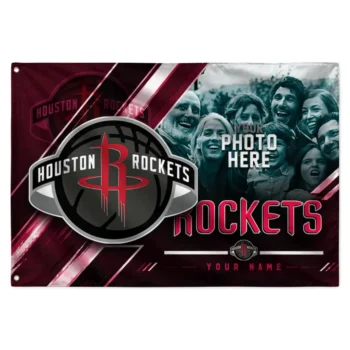 Houston Rockets House Flag Custom Diagonal Stripes Red Best Selling