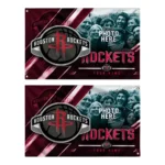 Houston Rockets House Flag Custom Diagonal Stripes Red Best Selling