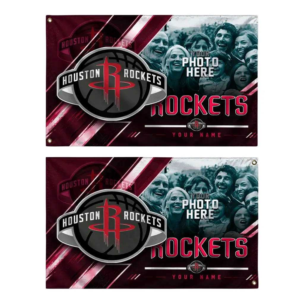 Houston Rockets House Flag Custom Diagonal Stripes Red Fashion Forward Houston Rockets House Flag Custom Diagonal Stripes Red Fashion Forward