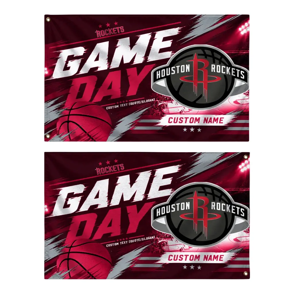 Houston Rockets House Flag Custom Energy Brushstrokes Red Fashion Forward Houston Rockets House Flag Custom Energy Brushstrokes Red Fashion Forward
