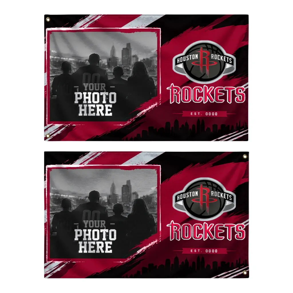 Houston Rockets House Flag Customized Framed Photo Red Black Fashion Forward Houston Rockets House Flag Customized Framed Photo Red Black Fashion Forward