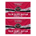Houston Rockets House Flag Personalized Brushed Streaks Red Best Selling