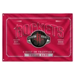 Houston Rockets House Flag Personalized Ornate Border Red Best Selling