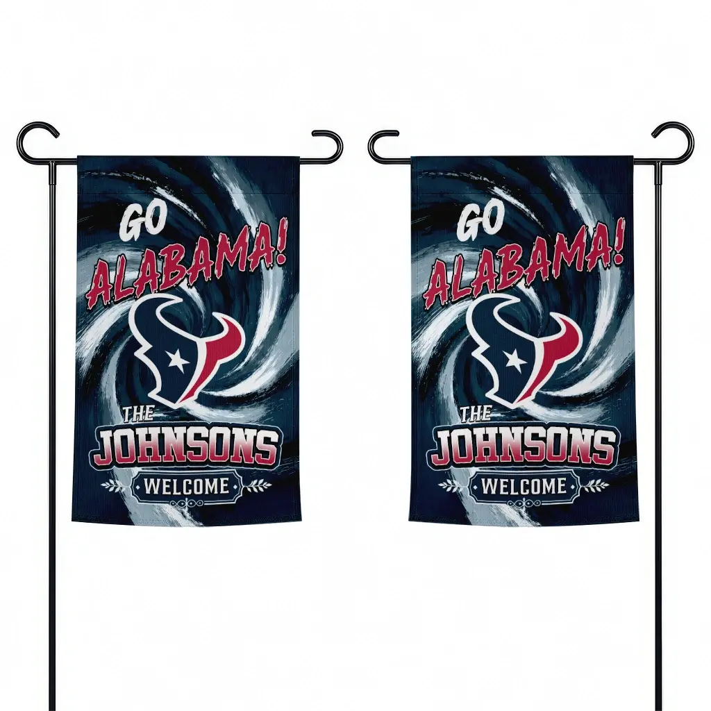 Houston Texans Garden Flag Custom Swirl Vortex Blue Fashion Forward Houston Texans Garden Flag Custom Swirl Vortex Blue Fashion Forward