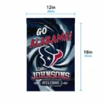 Houston Texans Garden Flag Custom Swirl Vortex Blue Best Selling