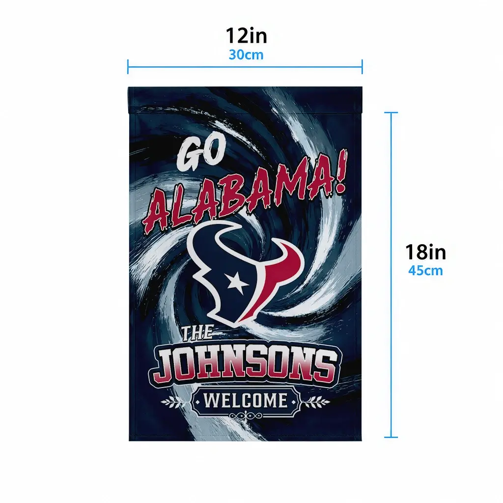 Houston Texans Garden Flag Custom Swirl Vortex Blue High Quality Houston Texans Garden Flag Custom Swirl Vortex Blue High Quality