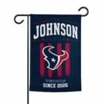 Houston Texans Garden Flag Customized Distressed Stripes Blue Best Selling