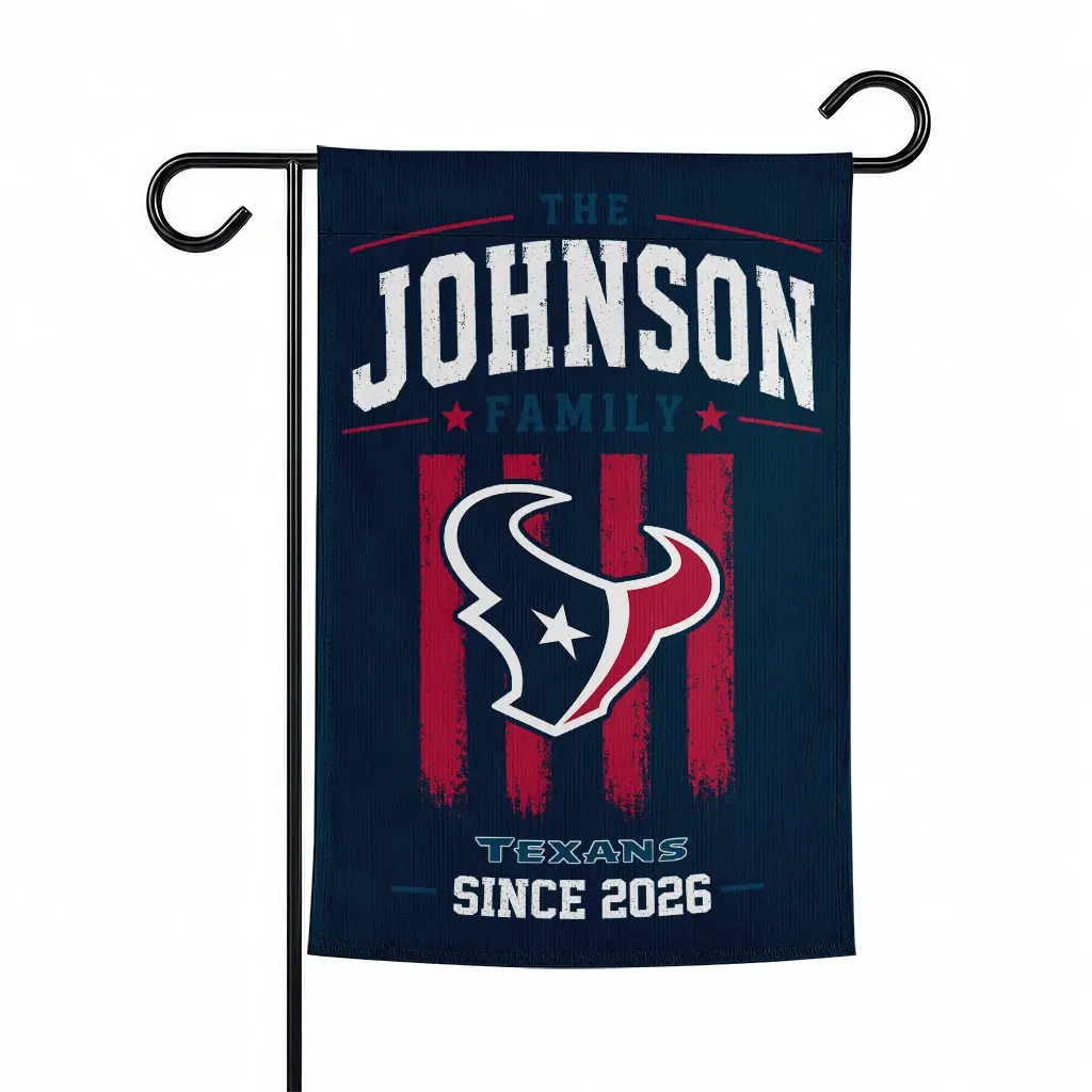 Houston Texans Garden Flag Customized Distressed Stripes Blue Best Selling Houston Texans Garden Flag Customized Distressed Stripes Blue Best Selling