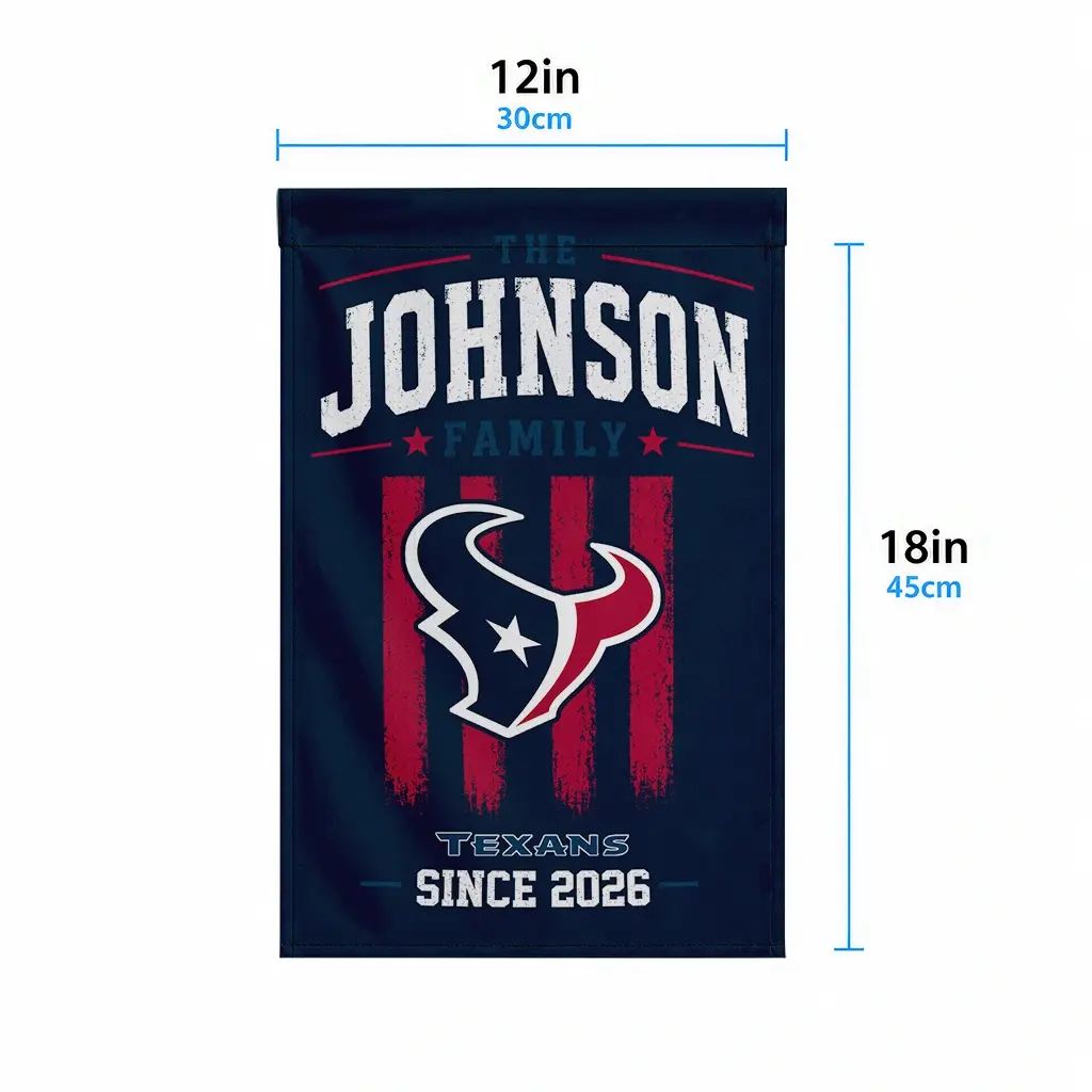 Houston Texans Garden Flag Customized Distressed Stripes Blue High Quality Houston Texans Garden Flag Customized Distressed Stripes Blue High Quality