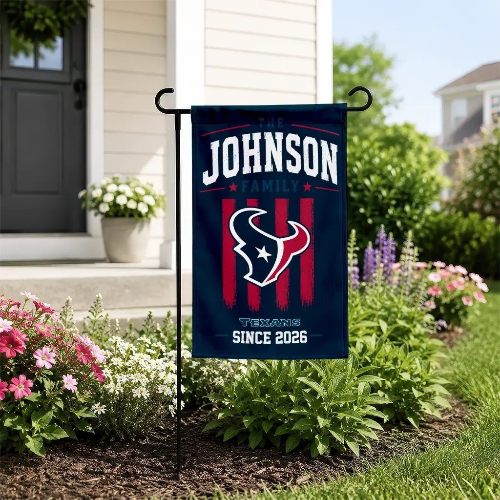Houston Texans Garden Flag Customized Distressed Stripes Blue New Arrival Houston Texans Garden Flag Customized Distressed Stripes Blue New Arrival