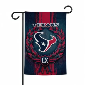 Houston Texans Garden Flag Customized Laurel Wreath Blue Best Selling