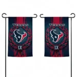 Houston Texans Garden Flag Customized Laurel Wreath Blue Best Selling