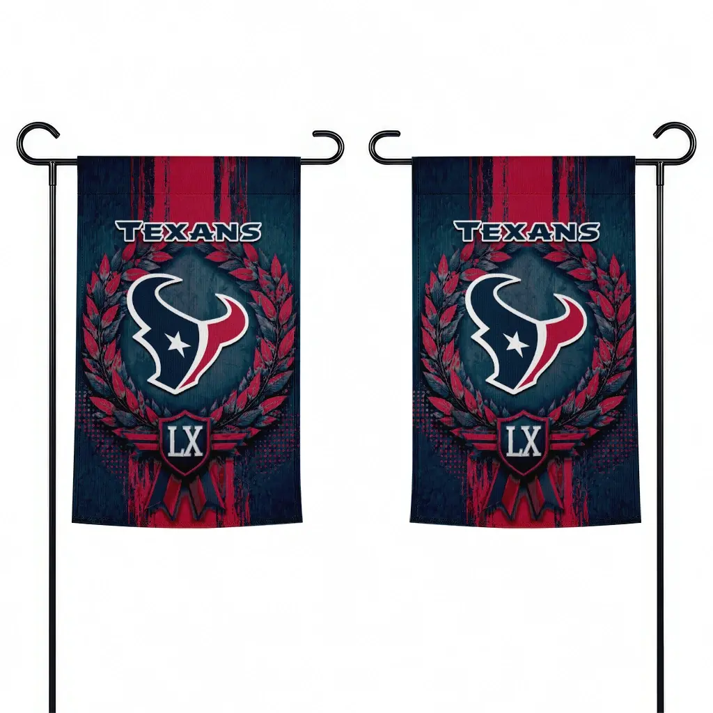 Houston Texans Garden Flag Customized Laurel Wreath Blue Fashion Forward Houston Texans Garden Flag Customized Laurel Wreath Blue Fashion Forward
