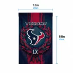 Houston Texans Garden Flag Customized Laurel Wreath Blue Best Selling