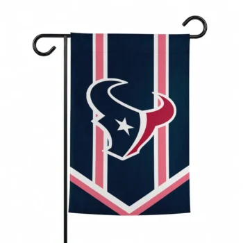 Houston Texans Garden Flag Personalized Chevron Stripes Blue Best Selling