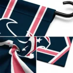 Houston Texans Garden Flag Personalized Chevron Stripes Blue Best Selling