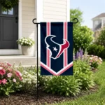 Houston Texans Garden Flag Personalized Chevron Stripes Blue Best Selling