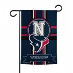 Houston Texans Garden Flag Personalized Circle Medallion Blue Best Selling