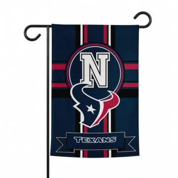 Houston Texans Garden Flag Personalized Circle Medallion Blue Best Selling