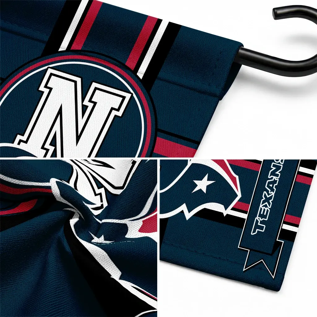Houston Texans Garden Flag Personalized Circle Medallion Blue Latest Model Houston Texans Garden Flag Personalized Circle Medallion Blue Latest Model